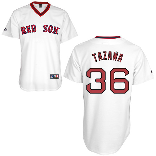 Junichi Tazawa #36 MLB Jersey-Boston Red Sox Men's Authentic Home Alumni Association Baseball Jersey
